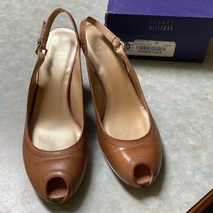 Stuart Weitzman peep toe sling backs (sz 8)